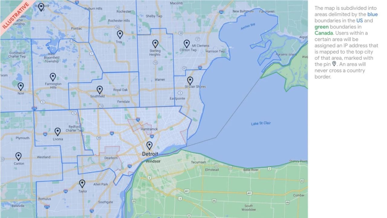 Google coarse ip addresses